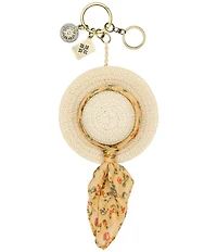 Patricia Nash Sun Hat Straw Hang Off Keychain