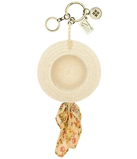 Patricia Nash Sun Hat Straw Hang Off Keychain