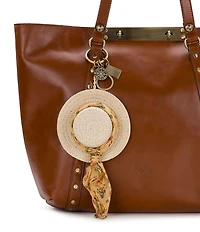 Patricia Nash Sun Hat Straw Hang Off Keychain