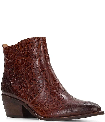 Patricia Nash Suzanna Floral Tool Leather Western Booties