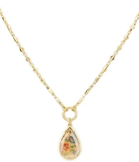 Patricia Nash Floral Teardrop Short Pendant Necklace