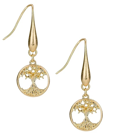 Patricia Nash Tree Circle Drop Earrings