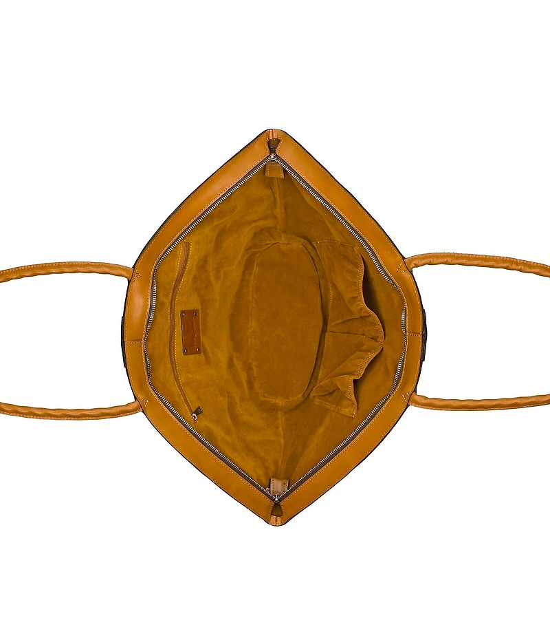 Patricia Nash Trope Dome Raffia Scarf Satchel Bag