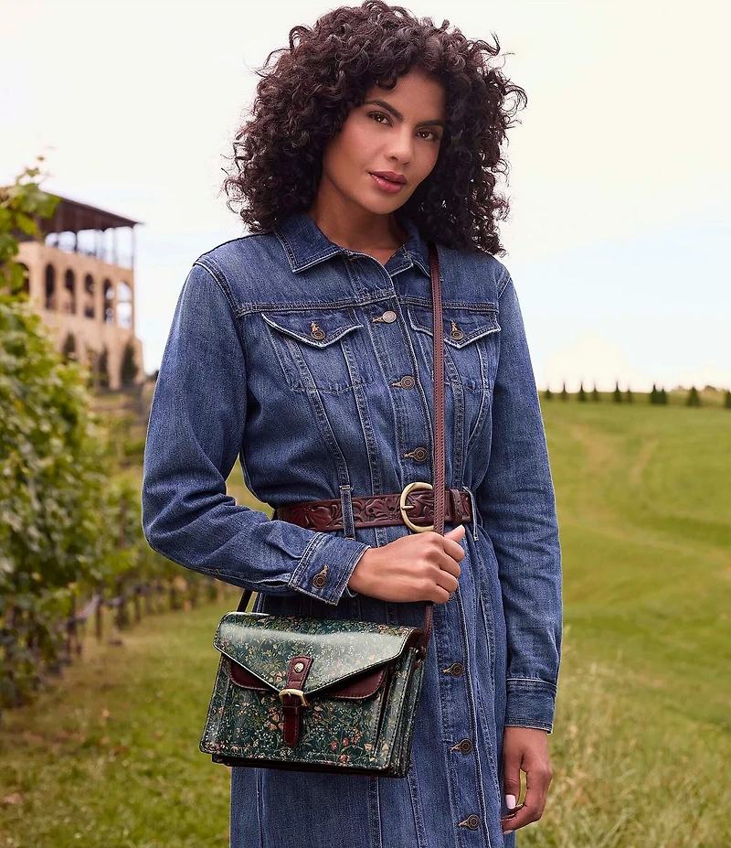 Patricia Nash Tuscan Fields Print Cassano Crossbody Bag
