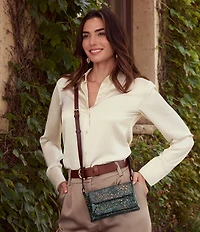 Patricia Nash Dovera Tuscan Fields Print Phone Crossbody Bag