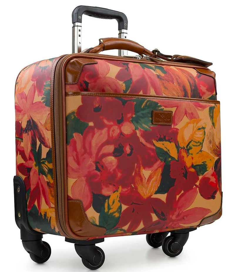 Patricia Nash Velino Spring Multi Patina Coated Linen Canvas Trolley