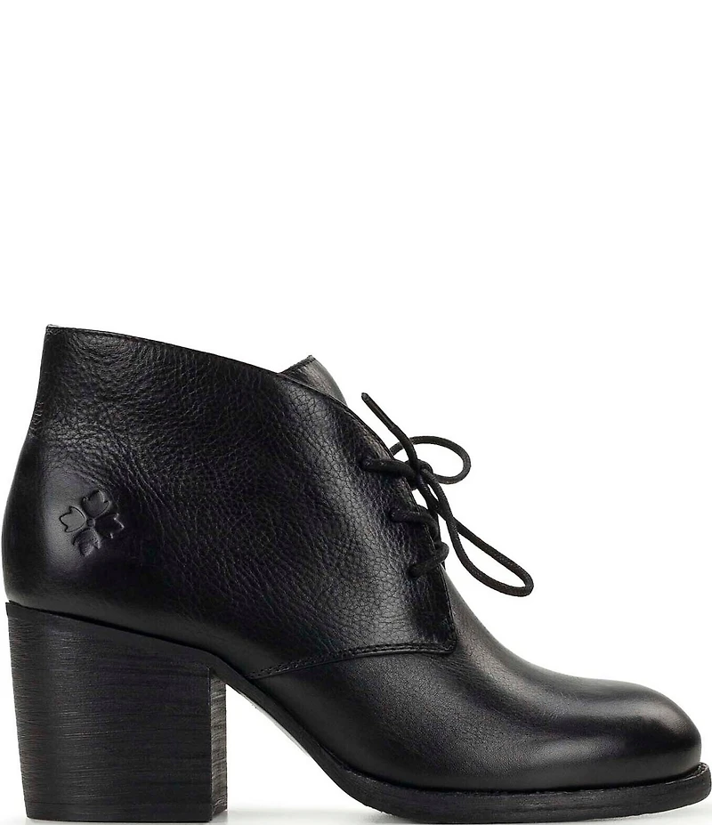 Patricia Nash Veneto Leather Block Heel Lace Up Shooties