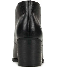 Patricia Nash Veneto Leather Block Heel Lace Up Shooties