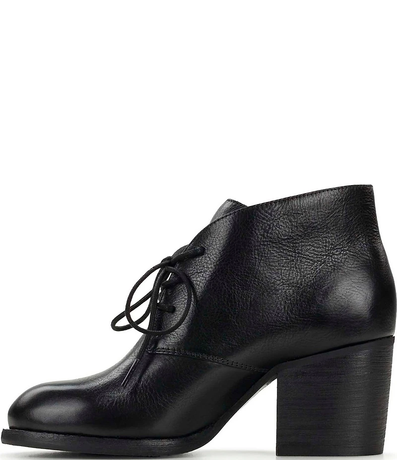 Patricia Nash Veneto Leather Block Heel Lace Up Shooties