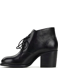 Patricia Nash Veneto Leather Block Heel Lace Up Shooties
