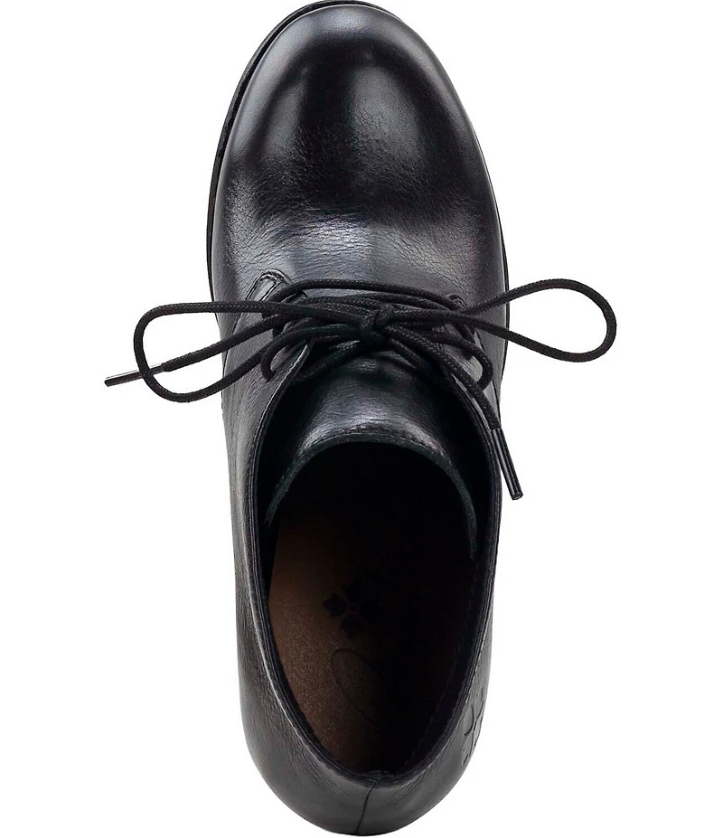 Patricia Nash Veneto Leather Block Heel Lace Up Shooties