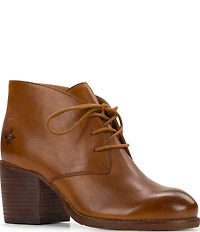 Patricia Nash Veneto Leather Block Heel Lace Up Shooties