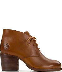 Patricia Nash Veneto Leather Block Heel Lace Up Shooties