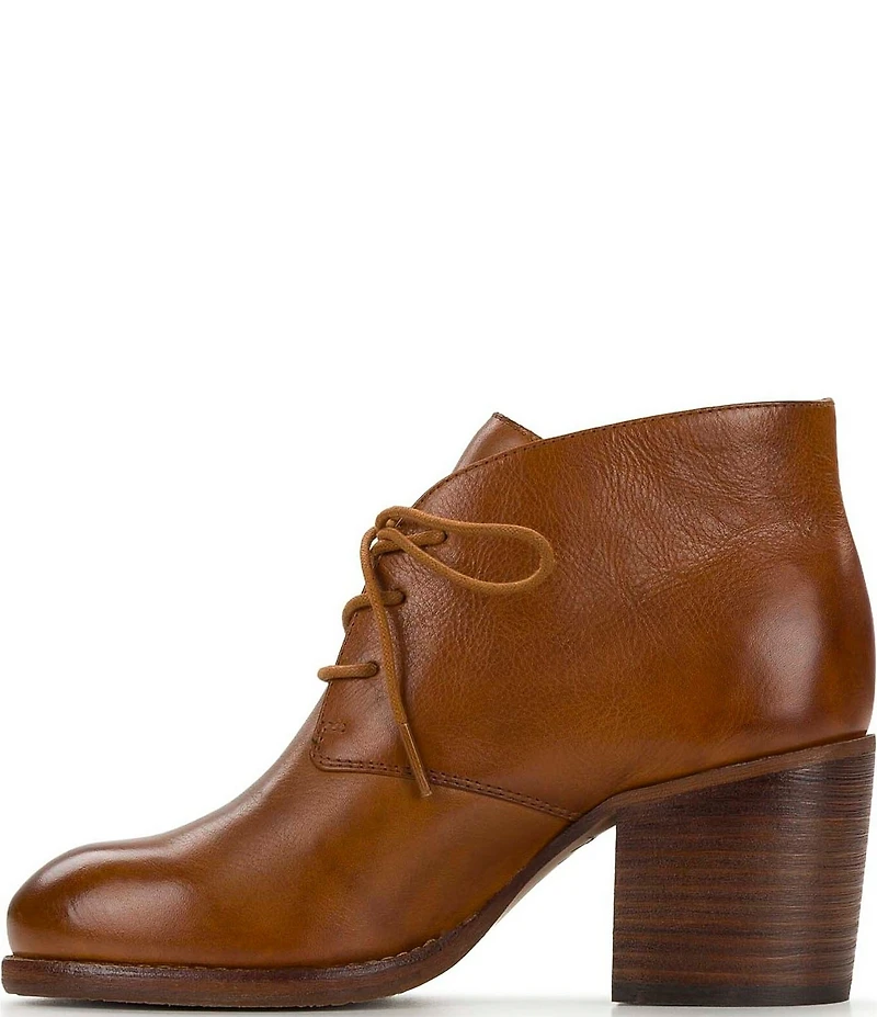 Patricia Nash Veneto Leather Block Heel Lace Up Shooties