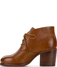 Patricia Nash Veneto Leather Block Heel Lace Up Shooties