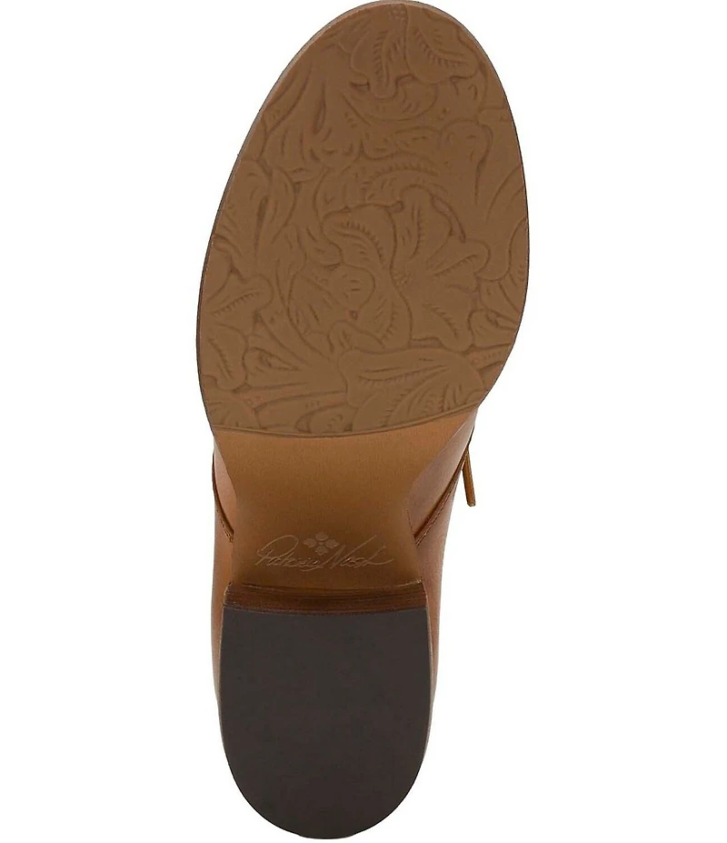 Patricia Nash Veneto Leather Block Heel Lace Up Shooties