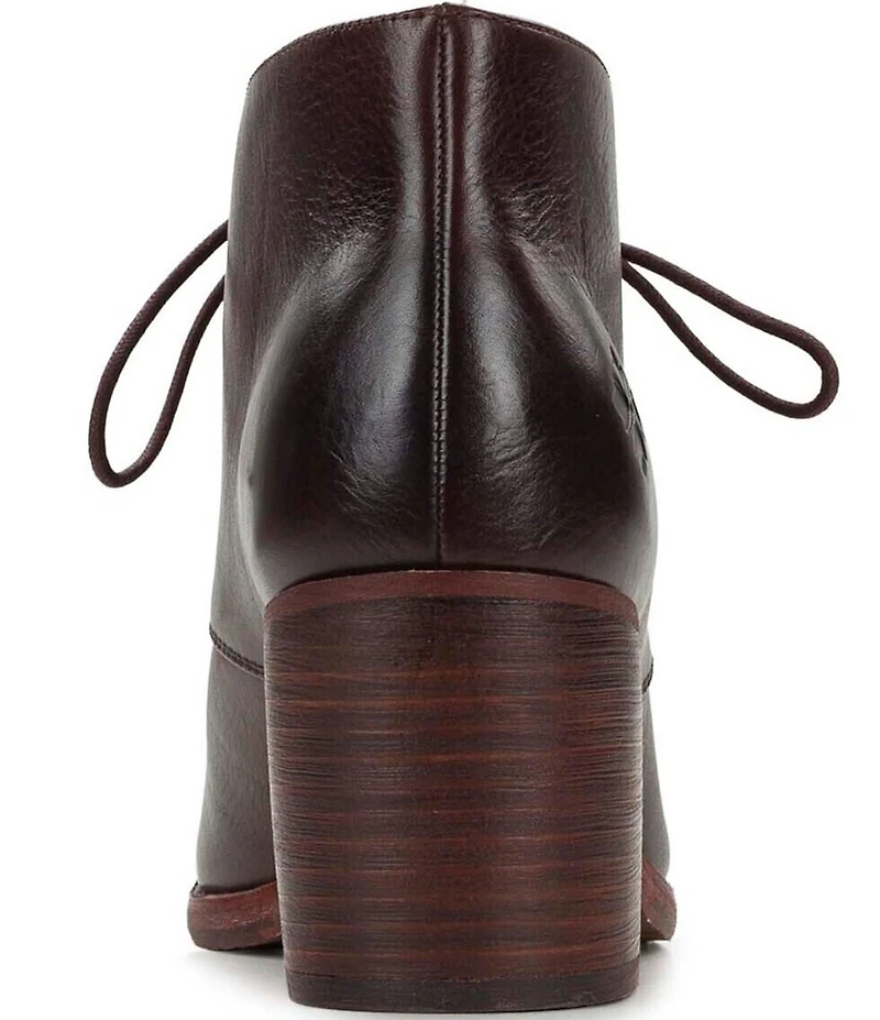 Patricia Nash Veneto Leather Block Heel Lace Up Shooties