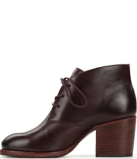 Patricia Nash Veneto Leather Block Heel Lace Up Shooties