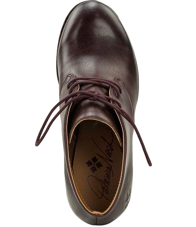 Patricia Nash Veneto Leather Block Heel Lace Up Shooties