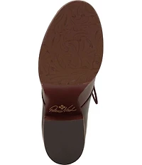 Patricia Nash Veneto Leather Block Heel Lace Up Shooties