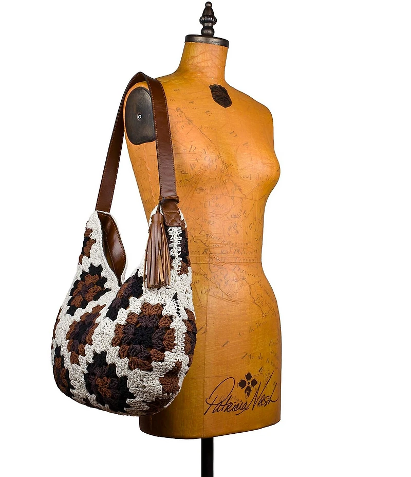 Patricia Nash Veronique Diamond Knit Hobo Bag