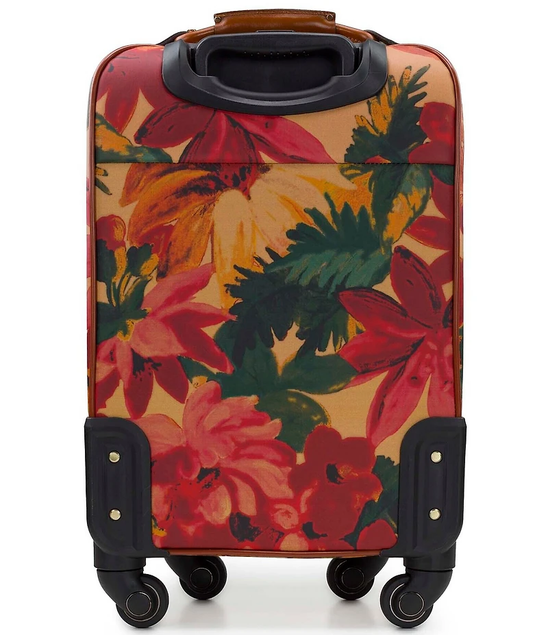 Patricia Nash Vettore Spring Multi Patina Coated Linen Canvas 19#double; Spinner Suitcase