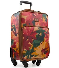 Patricia Nash Vettore Spring Multi Patina Coated Linen Canvas 19#double; Spinner Suitcase