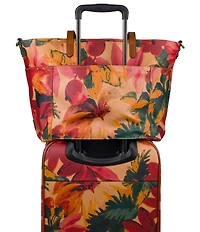 Patricia Nash Vettore Spring Multi Patina Coated Linen Canvas 19#double; Spinner Suitcase