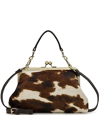 Patricia Nash Vione Cow Print Frame Satchel Bag