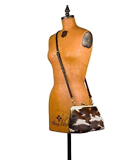 Patricia Nash Vione Cow Print Frame Satchel Bag