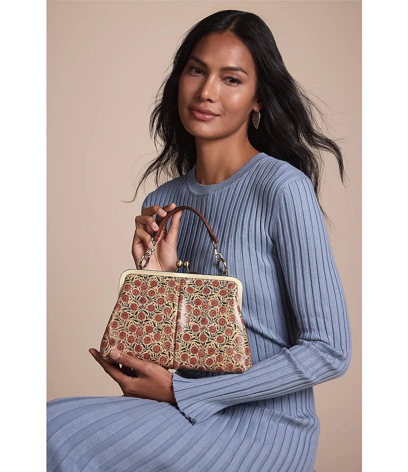 Patricia Nash Vione Kisslock Floral Crossbody Bag