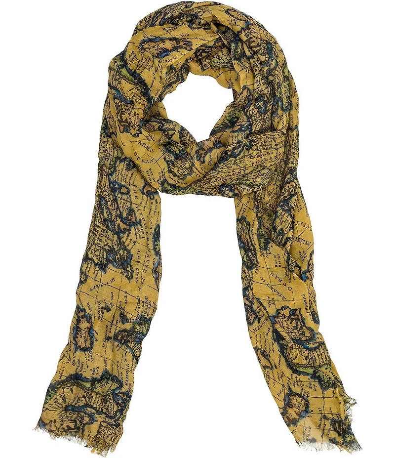 Patricia Nash Viscose Self-Fringe Edge Scarf