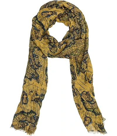 Patricia Nash Viscose Self-Fringe Edge Scarf