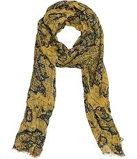 Patricia Nash Viscose Self-Fringe Edge Scarf