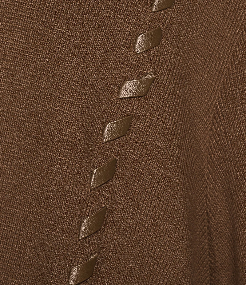 Patricia Nash Vgan Leather Trim Embroidered Cape