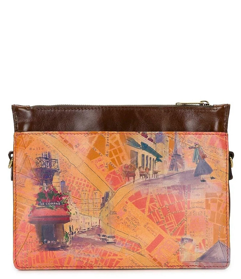Patricia Nash Yvette Paris Map Clutch Crossbody Bag