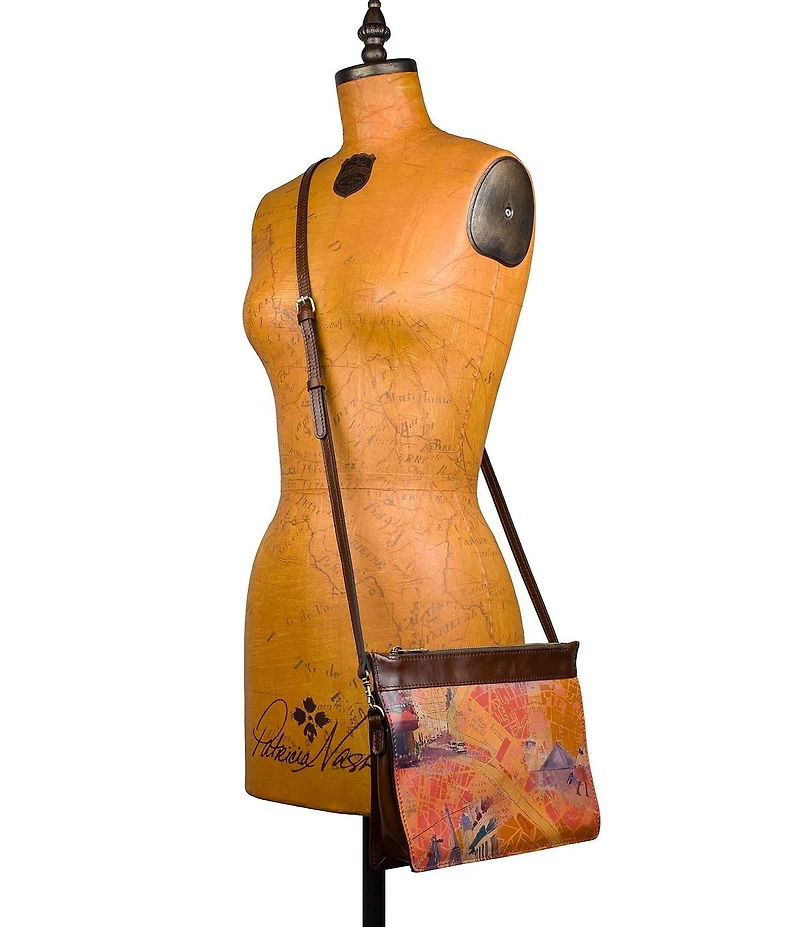 Patricia Nash Yvette Paris Map Clutch Crossbody Bag