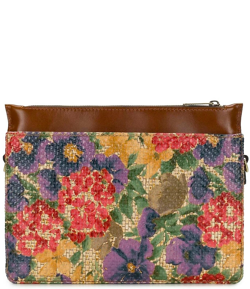 Patricia Nash Yvette Raffia Floral Clutch Crossbody Bag