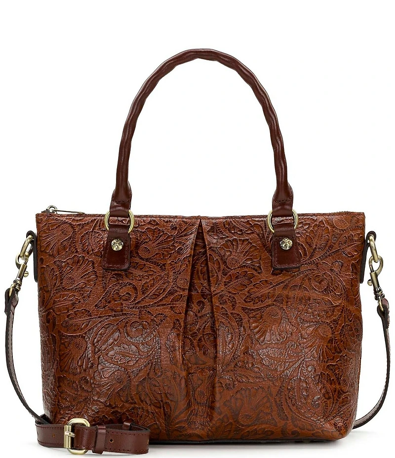 Patricia Nash Zora Tooled Top Handle Crossbody Bag