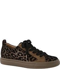 Paul Green Capri Metallic Shimmer Leopard Print Platform Sneakers