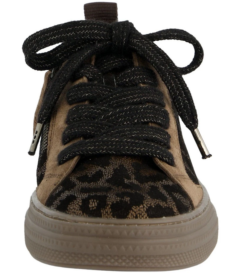 Paul Green Capri Metallic Shimmer Leopard Print Platform Sneakers