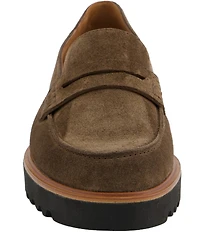Paul Green Carmel Suede Lug Sole Penny Loafers
