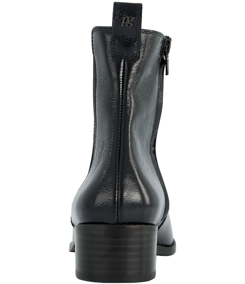 Paul Green Celina Crinkle Patent Leather Chelsea Booties