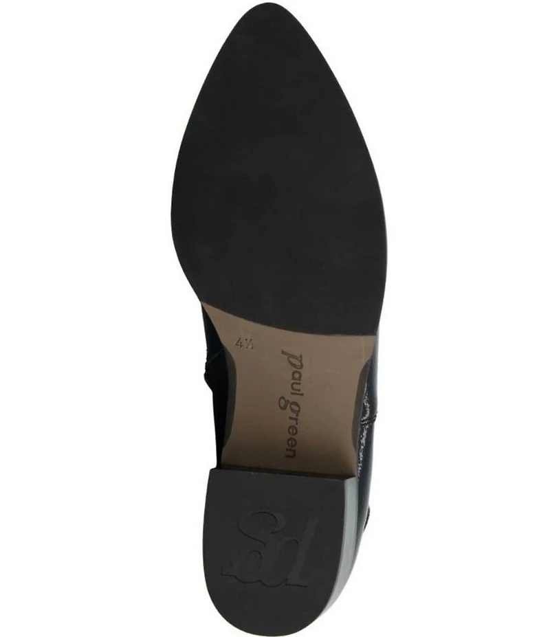 Paul Green Celina Crinkle Patent Leather Chelsea Booties