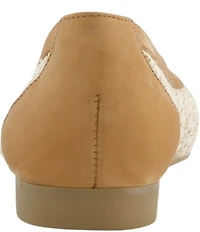 Paul Green Daisy Woven Nubuck Suede Pointed Cap Toe Ballet Flats