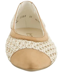 Paul Green Daisy Woven Nubuck Suede Pointed Cap Toe Ballet Flats