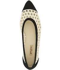Paul Green Daisy Woven Nubuck Suede Pointed Cap Toe Ballet Flats