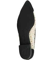 Paul Green Daisy Woven Nubuck Suede Pointed Cap Toe Ballet Flats