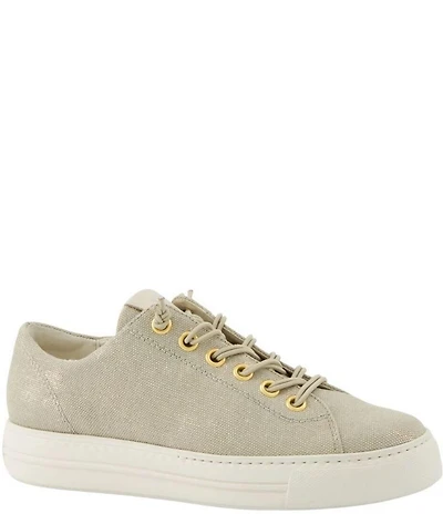 Paul Green Dixie Metallic Canvas Platform Sneakers