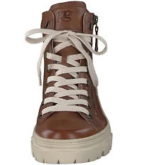 Paul Green Women's Novi Washed Leather Lug Sole Booties